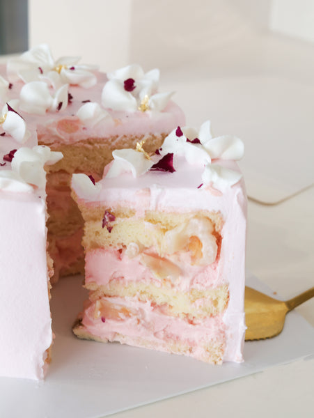Rose & Lychee Cream Cake - ENZE