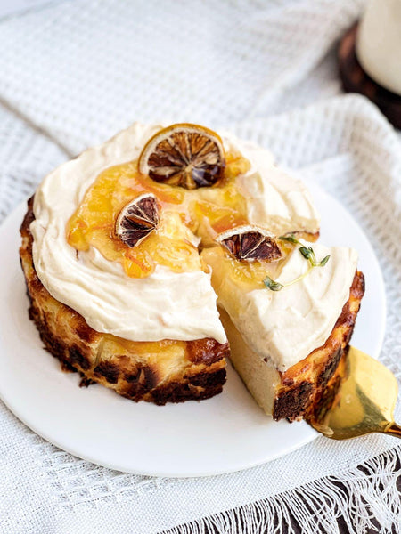 Honey Yuzu Basque Cheesecake - ENZE