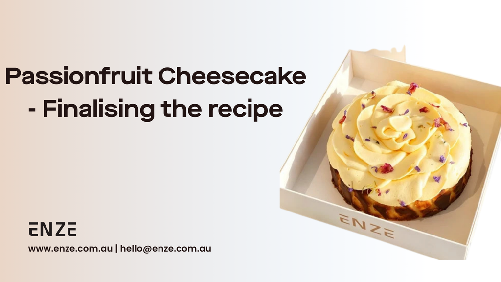 How We Developed ENZE’s New Passionfruit Curd Basque Cheesecake