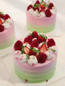 Strawberry Matcha Cream Cake