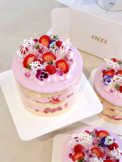 Strawberry Mochi Cake