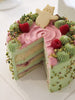 Pistachio Raspberry Cream Cake - ENZE
