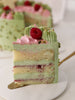 Pistachio Raspberry Cream Cake - ENZE
