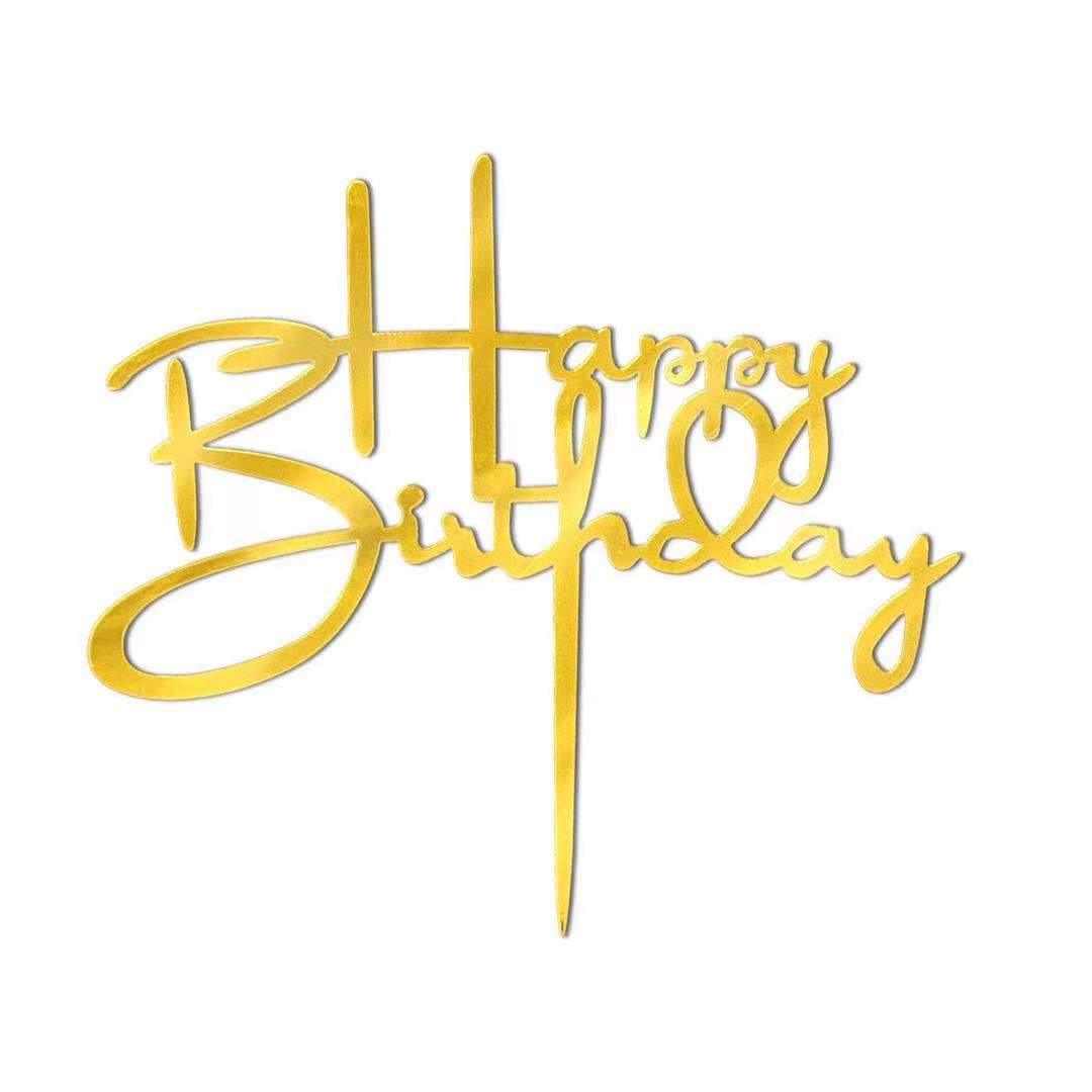 Gold "Happy Birthday" Topper - ENZE